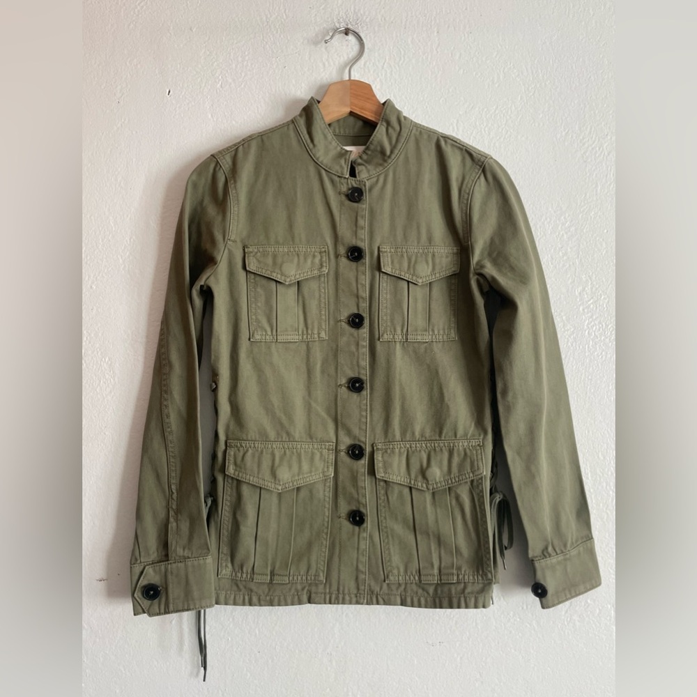 TORY BURCH Side Lace Up Field Jacket - Picture 2 of 8